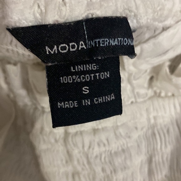 MODA INTERNATIONAL 100% COTTON SUNDRESS W/REMOVABLE STRAPS EYELET FLOWY - Picture 9 of 9